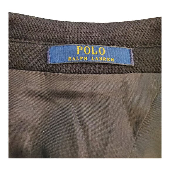 POLO RALPH LAUREN SZ 40R Classic Preppy Cotton Woven Jacket Blazer in Navy Blue - Picture 6 of 12
